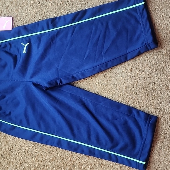 Puma Boys Track Pants Size 2T Navy and Lime Green - NWT - Picture 3 of 8